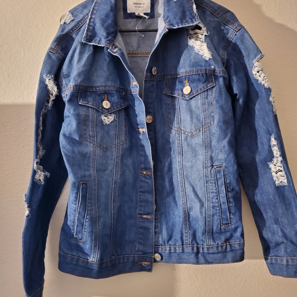 Forever 21 distressed Jean jacket